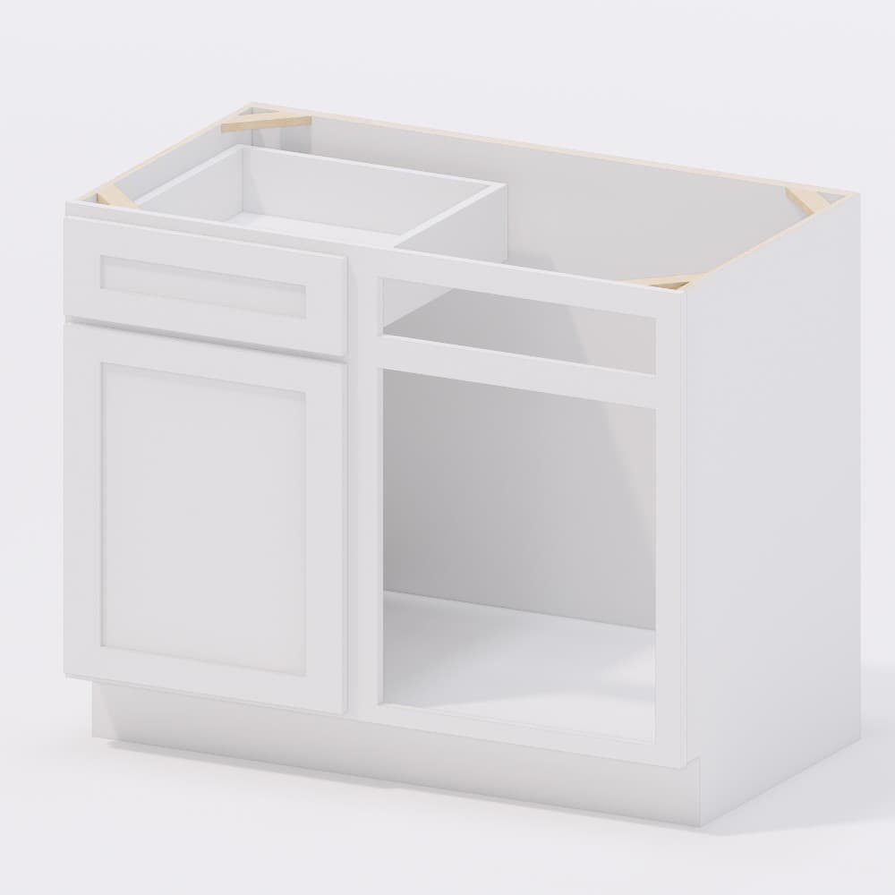 "White Shaker - Base Blind Corner 42""