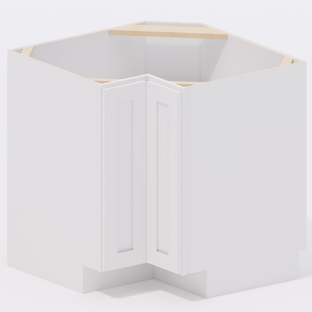 White Shaker - Base Lazy Susan Corner Cabinet 33