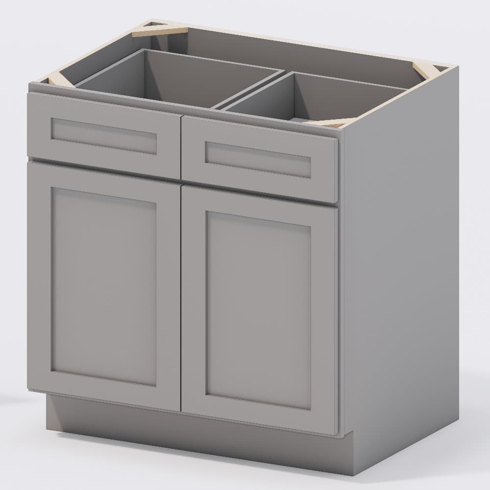 Grey Shaker - Base Cabinet 33"