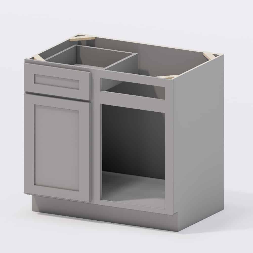 Grey Shaker - Base Blind Corner 36"