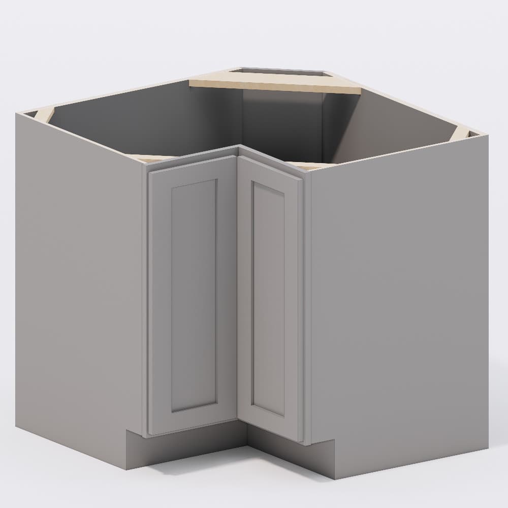 Grey Shaker - Base Lazy Susan Corner Cabinet 36