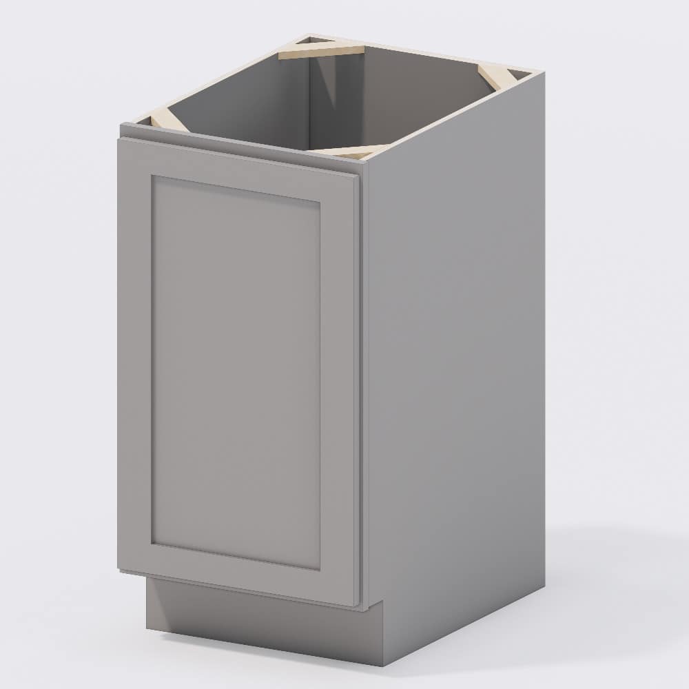 Grey Shaker - Base Double Trash Can Cabinet 18