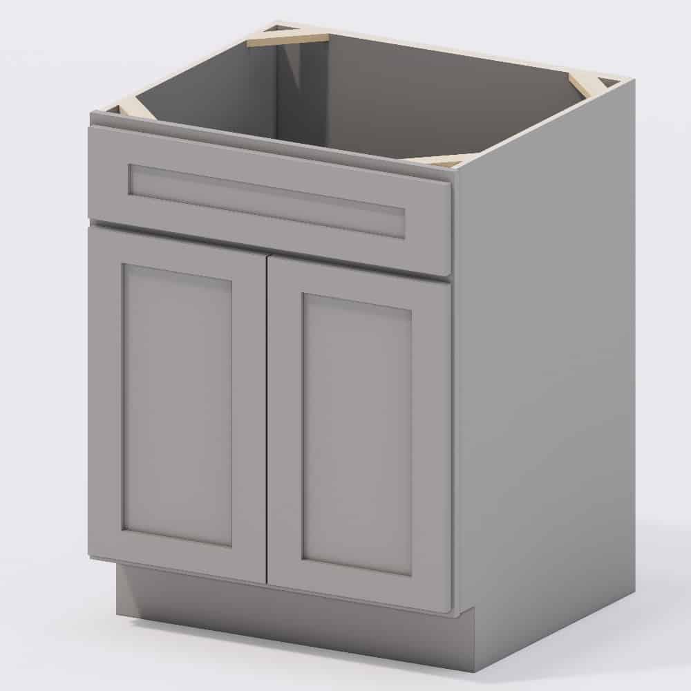Grey Shaker - Sink Base Cabinet 27